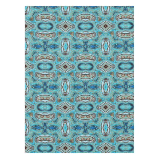 Bauernhaus aquamarin blau Woodgrain türkisfarbene Tischdecke (Vorderseite)