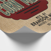 Bauernhaus-Art-Korn-Sack Geschenkpapier (Ecke)