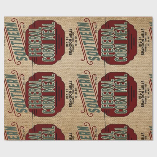 Bauernhaus-Art-Korn-Sackentwurf Geschenkpapier (Flach)