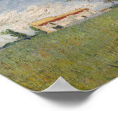 Bauernhaus auf einem Weizenfeld | Vincent van Gogh Poster (Ecke)