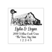 Bauernhaus Barn Wood Art Briefmarke Gummistempel (Prägung)