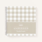 Bauernhaus Beige Buffalo Karo FamilienBackhaus Rec Notizblock (Vorderseite)