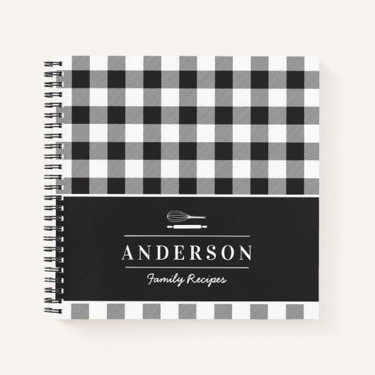 Bauernhaus Black Buffalo Karo FamilienBackpacken Notizblock (Vorderseite)