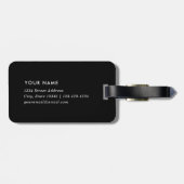 Bauernhaus Black Buffalo Karo Mit Monogramm Gepäckanhänger (Rückseite horizontal)