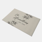 Bauernhaus Bloral Custom Beige Fußmatte (Schrägansicht)