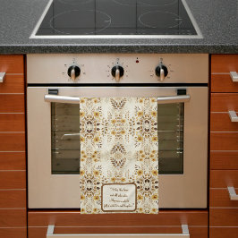 Bauernhaus Blumen individuell anpassbar Geschirrtuch