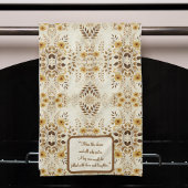 Bauernhaus Blumen individuell anpassbar Geschirrtuch