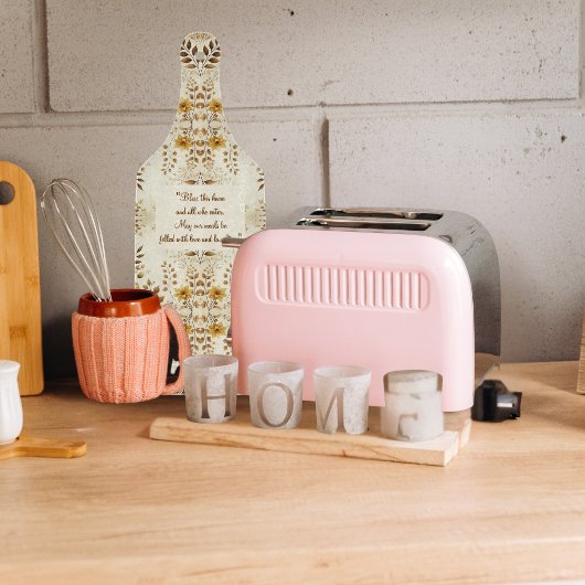 Bauernhaus Blumen individuell anpassbar Schneidebrett