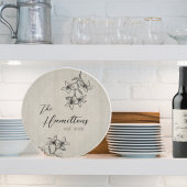 Bauernhaus Blumengewächse Jahrgang Schneidebrett