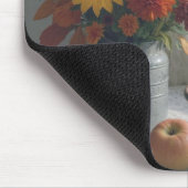 Bauernhaus Blumenstrauß und Herbstapfel Mousepad (Ecke)