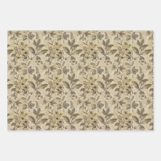 Bauernhaus Botanischer Dekostil Geschenkpapier Set (Vorderseite)