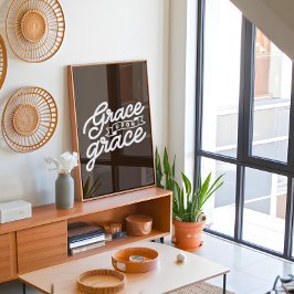 Bauernhaus braun Christlich Grace auf Grazie Poster