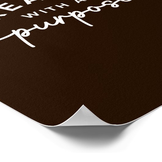 Bauernhaus Brown Elegantes Christliches Zitat Poster (Ecke)