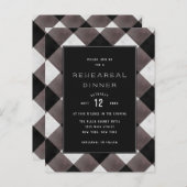 Bauernhaus Buffalo Karierte Hochzeit Probe Abendes Einladungspostkarte (Vorne/Hinten)