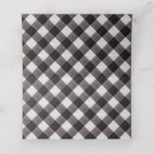 Bauernhaus Buffalo Karierter Karo Hochzeit Tischnu Platzkarte (Innenseite Aufgefaltet)