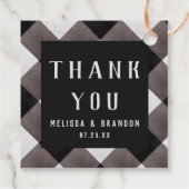 Bauernhaus Buffalo Karierter Karo Vielen Dank Geschenkanhänger (Rückseite)