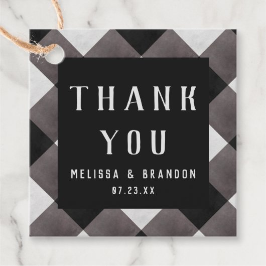 Bauernhaus Buffalo Karierter Karo Vielen Dank Geschenkanhänger (Vorderseite)