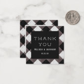 Bauernhaus Buffalo Karierter Karo Vielen Dank Mitteilungskarte (Vorderseite/Rückseite Beispiel)