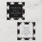 Bauernhaus Buffalo Karierter Karo Vielen Dank Mitteilungskarte (Vorne/Hinten)