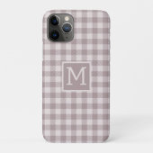 Bauernhaus Buffalo Karo Kariert Beige Monogram Case-Mate iPhone Hülle (Rückseite)