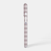 Bauernhaus Buffalo Karo Kariert Beige Monogram iPhone 16 Hülle (Linke Seite)