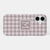 Bauernhaus Buffalo Karo Kariert Beige Monogram iPhone 16 Hülle (Rückseite (Horizontal))