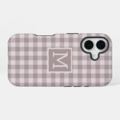 Bauernhaus Buffalo Karo Kariert Beige Monogram iPhone 16 Hülle (Rückseite (Horizontal))