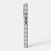 Bauernhaus Buffalo Karo Kariert Beige Monogram iPhone 16 Hülle (Linke Seite)