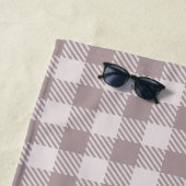 Bauernhaus Buffalo Karo Kariert Beige Monogram Strandtuch (Beispiel)