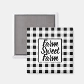 Bauernhaus Buffalo Karo Magnet (Vorderseite/Rückseite)