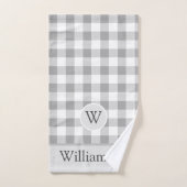 Bauernhaus Buffalo Karo| Monogramm Badhandtuch Set (Handtuch)
