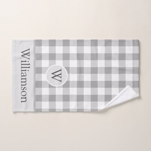 Bauernhaus Buffalo Karo| Monogramm Badhandtuch Set (Handtuch)