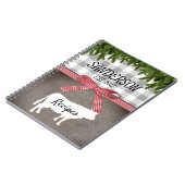 Bauernhaus Buffalo Karo Rustikale Kuh| Weihnachten Notizblock (Linke Seite)