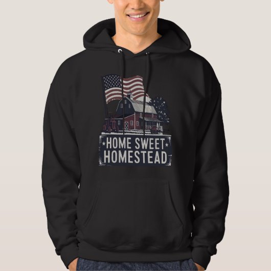 Bauernhaus-Charme: Zuhause Sweet Homestead Hoodie (Vorderseite)