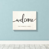 Bauernhaus Chic | Begrüßung Leinwanddruck (Insitu (Holzboden))