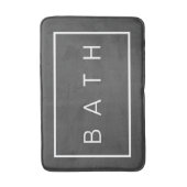 Bauernhaus Chic Dark Gray White Simple Typografy Badematte (Vorderseite Vertikal)