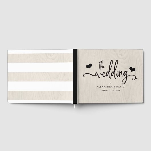 Bauernhaus Chic | Moderne Rustikale Hochzeit Gästebuch (Voll)