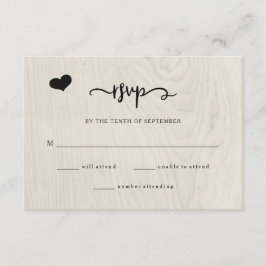 Bauernhaus Chic | Moderne rustikale Hochzeitsreakt RSVP Karte