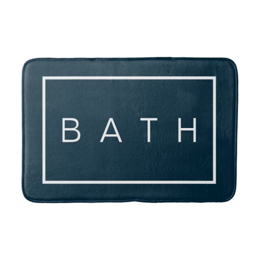 Bauernhaus Chic Navy Blaue Minimaltypografie Badematte (Vorderseite)