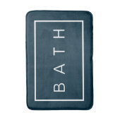 Bauernhaus Chic Navy Blaue Minimaltypografie Badematte (Vorderseite Vertikal)