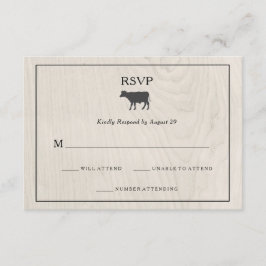 Bauernhaus Chic | Weißes Holz mit Kuhhochzeit RSVP