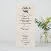 Bauernhaus Chic | White Wood with Cow Wedding Menu Menükarte (Stehend Vorderseite)