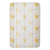 Bauernhaus Chic Yellow Flowers & White Strip Badematte (Vorderseite Vertikal)