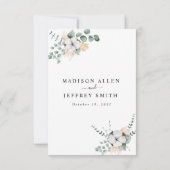 Bauernhaus Cotton Eucalyptus Wedding RSVP Karte (Rückseite)