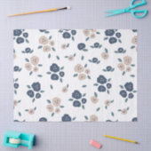 Bauernhaus Country floral Blue Tan Rustikal Seidenpapier (Basteln)