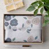 Bauernhaus Country floral Blue Tan Rustikal Seidenpapier (Geschenk)