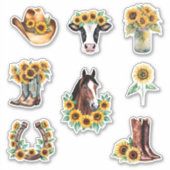 Bauernhaus Country Sunflower Collection Aufkleber (Vorderseite)