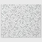 Bauernhaus dunkelgrau weiß rustikale Laubbaumstruk Geschenkpapier (Flach)