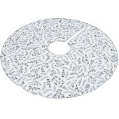 Bauernhaus dunkelgrau weiß rustikale Laubbaumstruk Polyester Weihnachtsbaumdecke (Schrägansicht)