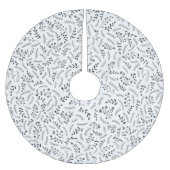 Bauernhaus dunkelgrau weiß rustikale Laubbaumstruk Polyester Weihnachtsbaumdecke (Vorderseite)